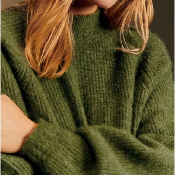 Sezane Otis Jumper Autumn Green - Size M - Picture 4 of 11